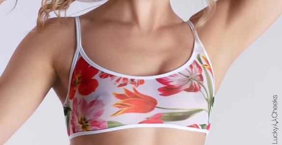 Sexy Crop Top  "Tropical" by Lucky Cheeks